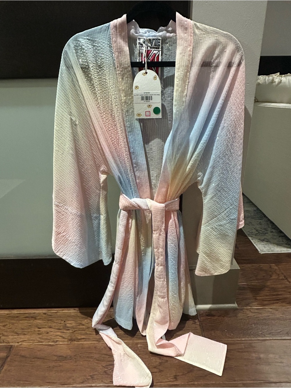 La Vie Style House wrap dress— very sheer, must wear slip under .